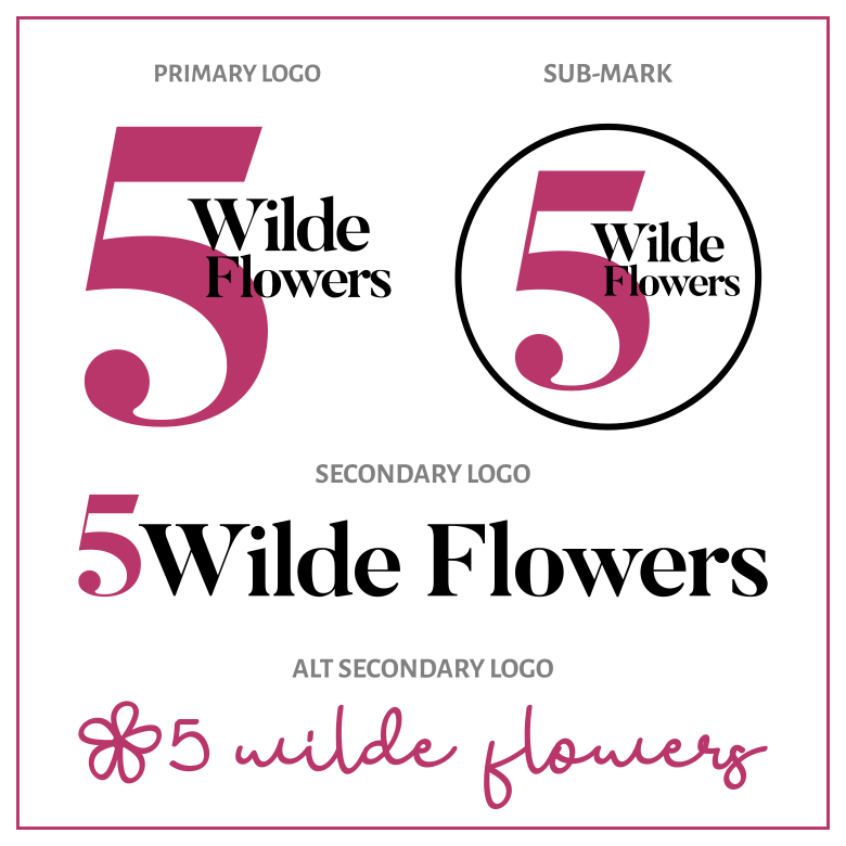 5 Wilde Flowers Logo Design